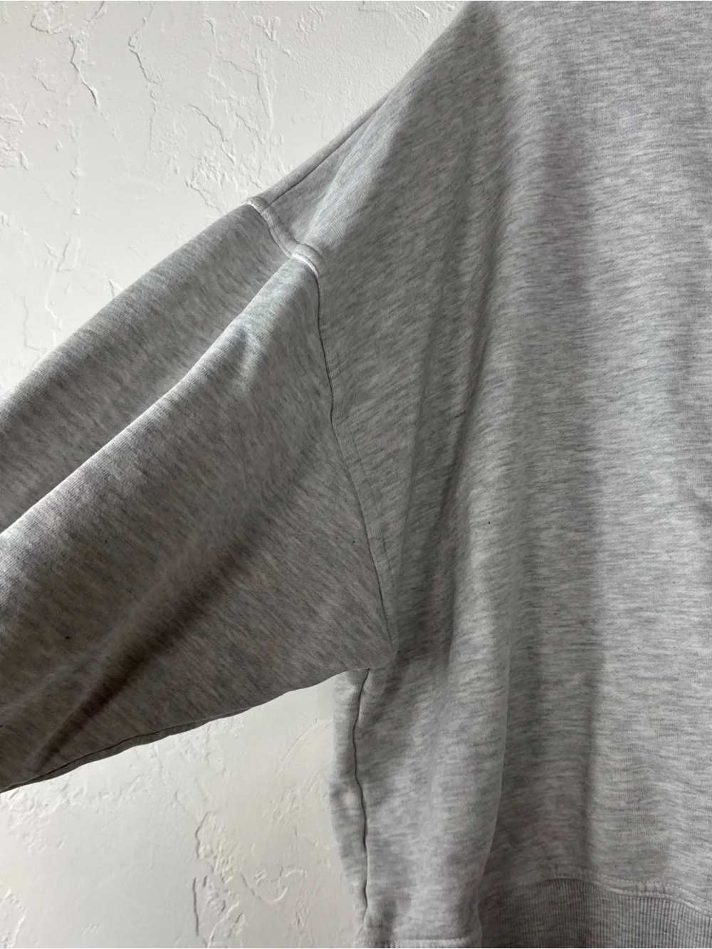 ASOS Design Pullover Sweatshirt Sweater Mock Neck Cowl Fleece Grey Light Cotton